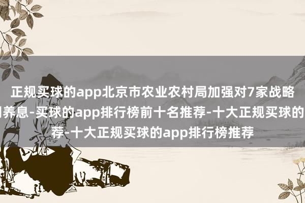正规买球的app北京市农业农村局加强对7家战略性农业保障公司养息-买球的app排行榜前十名推荐-十大正规买球的app排行榜推荐