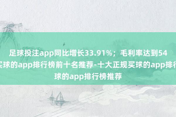 足球投注app同比增长33.91%；毛利率达到54.65%-买球的app排行榜前十名推荐-十大正规买球的app排行榜推荐