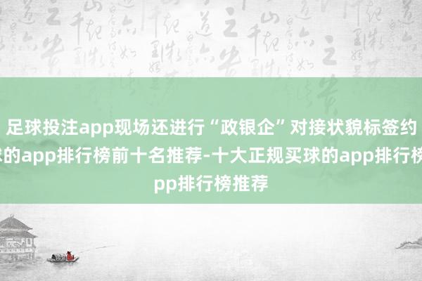 足球投注app现场还进行“政银企”对接状貌标签约-买球的app排行榜前十名推荐-十大正规买球的app排行榜推荐