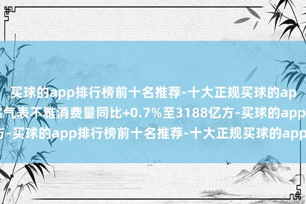买球的app排行榜前十名推荐-十大正规买球的app排行榜推荐我国自然气表不雅消费量同比+0.7%至3188亿方-买球的app排行榜前十名推荐-十大正规买球的app排行榜推荐