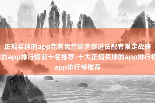 正规买球的app完善民营经济促进法配套限定战略-买球的app排行榜前十名推荐-十大正规买球的app排行榜推荐