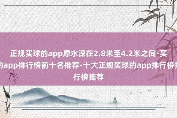 正规买球的app原水深在2.8米至4.2米之间-买球的app排行榜前十名推荐-十大正规买球的app排行榜推荐
